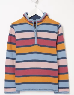 FatFace Stripe Half Neck Sweatshirt Multi New