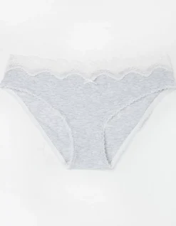 FatFace Striped Mini Knickers Grey Online