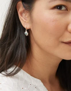 FatFace Sun And Stone Earrings Silver
