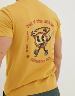 FatFace Sundude Graphic T-Shirt Yellow Clearance