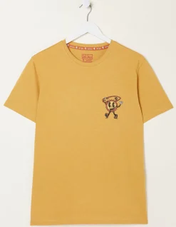 FatFace Sundude Graphic T-Shirt Yellow Clearance