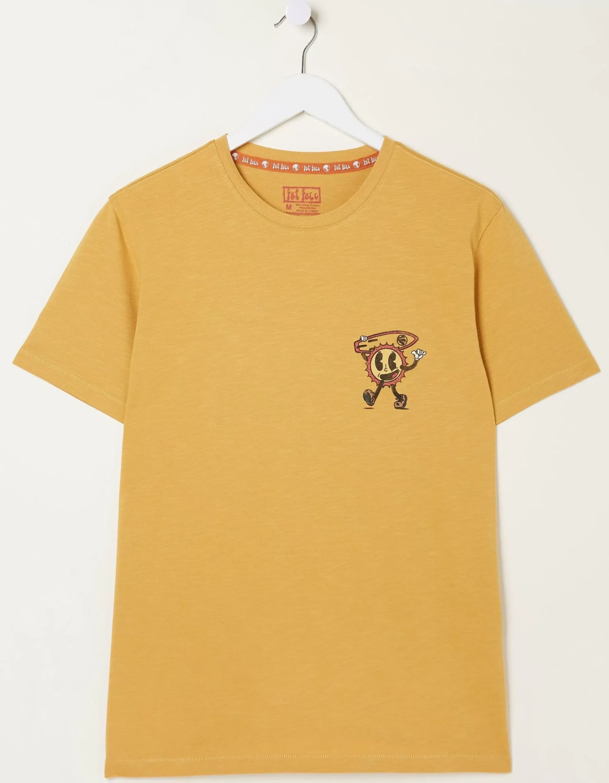 FatFace Sundude Graphic T-Shirt Yellow Clearance