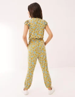 FatFace Sunflower Print Jumpsuit Teal Discount