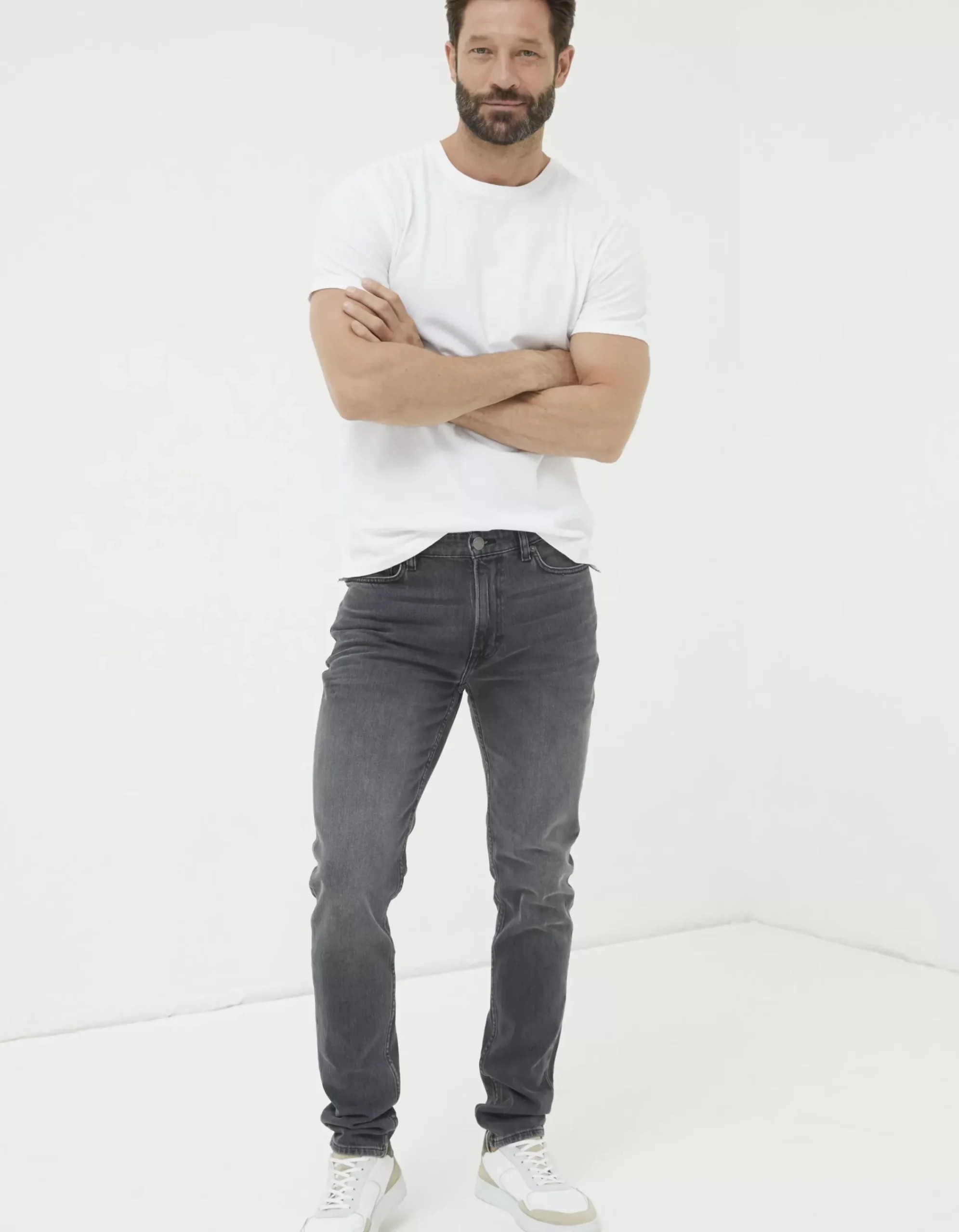 FatFace Super Slim Fit Jeans Washed Grey