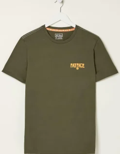 FatFace Surf Comp T-Shirt Khaki Green Hot