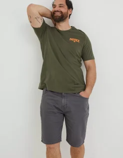 FatFace Surf Comp T-Shirt Khaki Green Hot