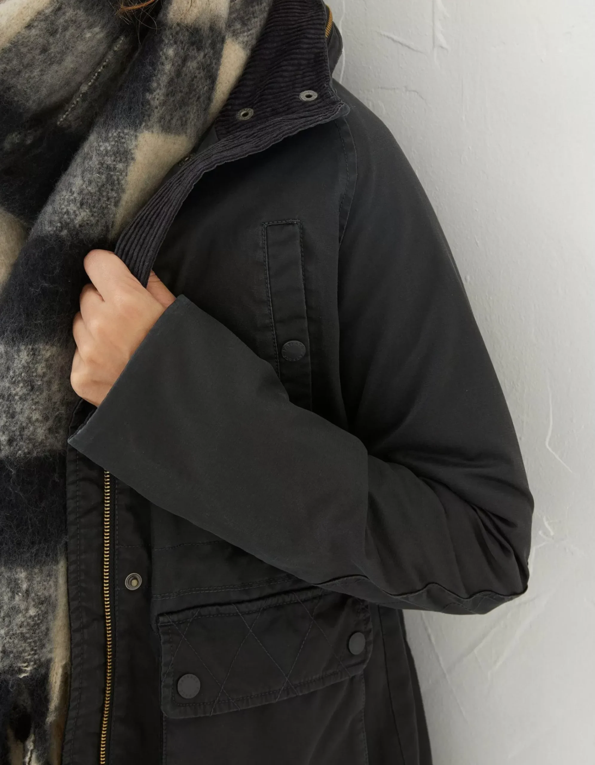 FatFace Sussex Heritage Coat Vintage Black Discount