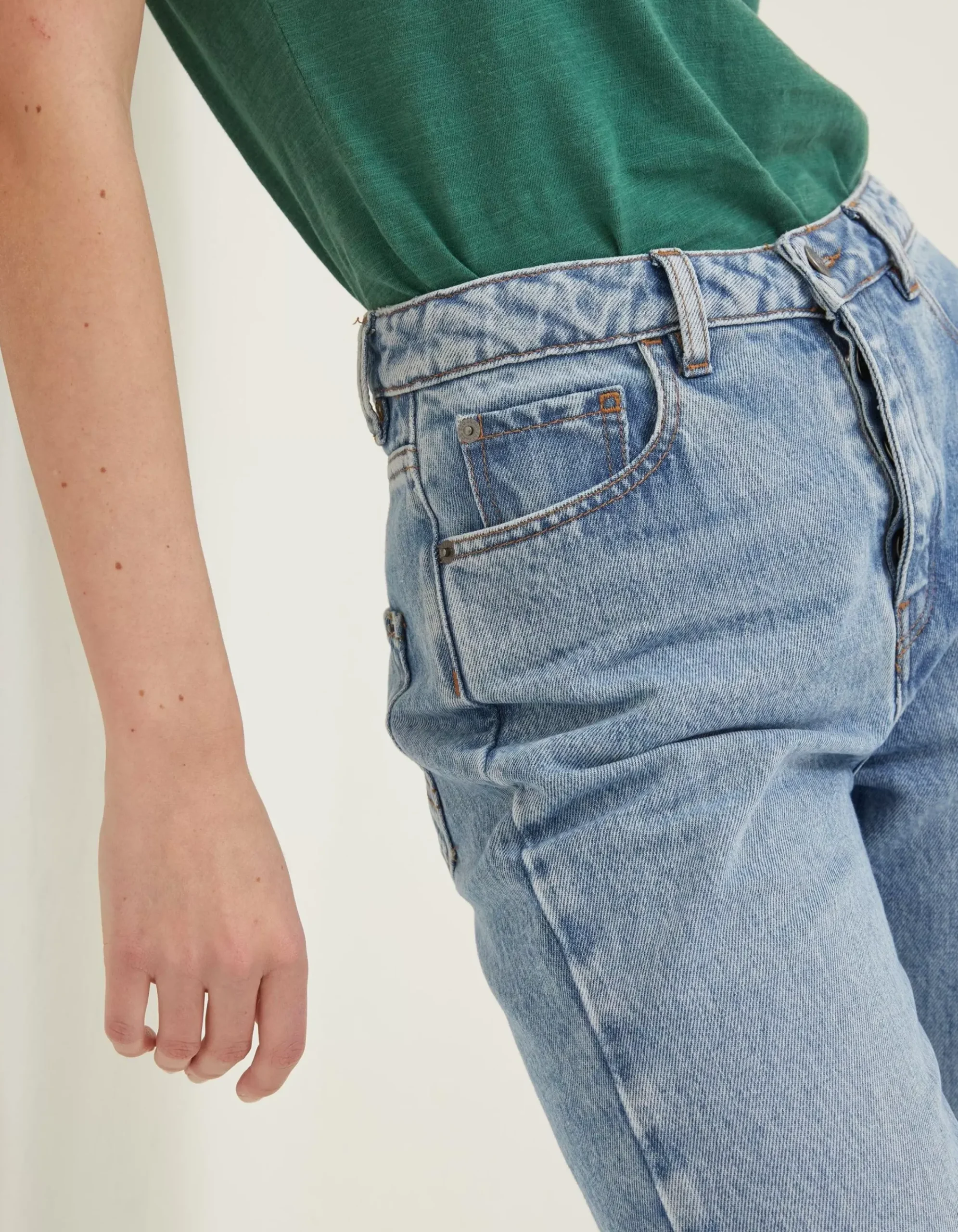 FatFace Sutton Straight Cropped Jeans Light Blue Hot