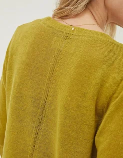 FatFace Suzannah Linen Cardigan Light Olive Best
