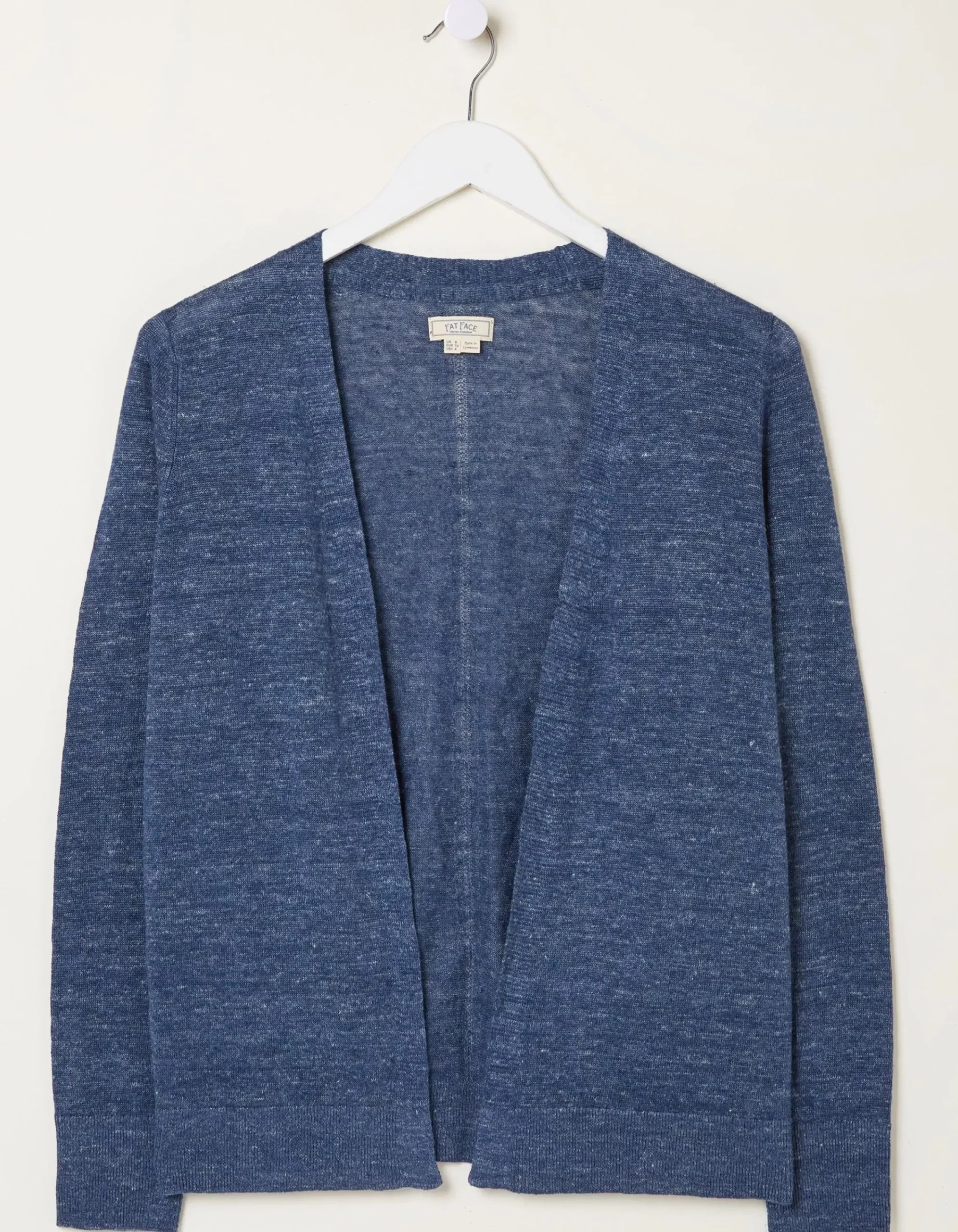 FatFace Suzannah Linen Cardigan Navy New