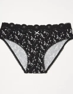 FatFace Swallow Print Mini Knickers Black Online