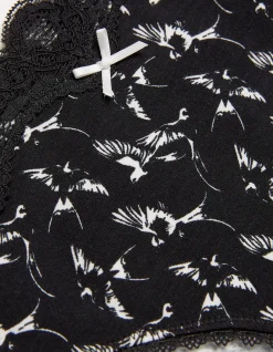 FatFace Swallow Print Mini Knickers Black Online