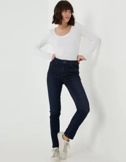 FatFace Sway Slim Leg Comfort Stretch Jeans Dark Blue Sale