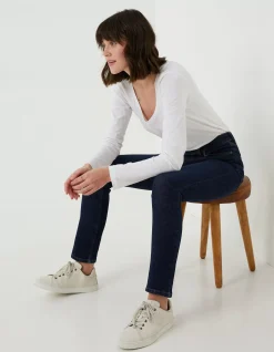 FatFace Sway Slim Leg Comfort Stretch Jeans Dark Blue Sale