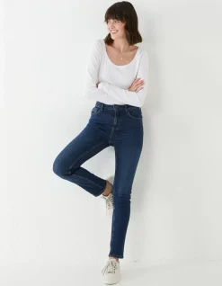 FatFace Sway Slim Leg Comfort Stretch Jeans Mid Wash Clearance