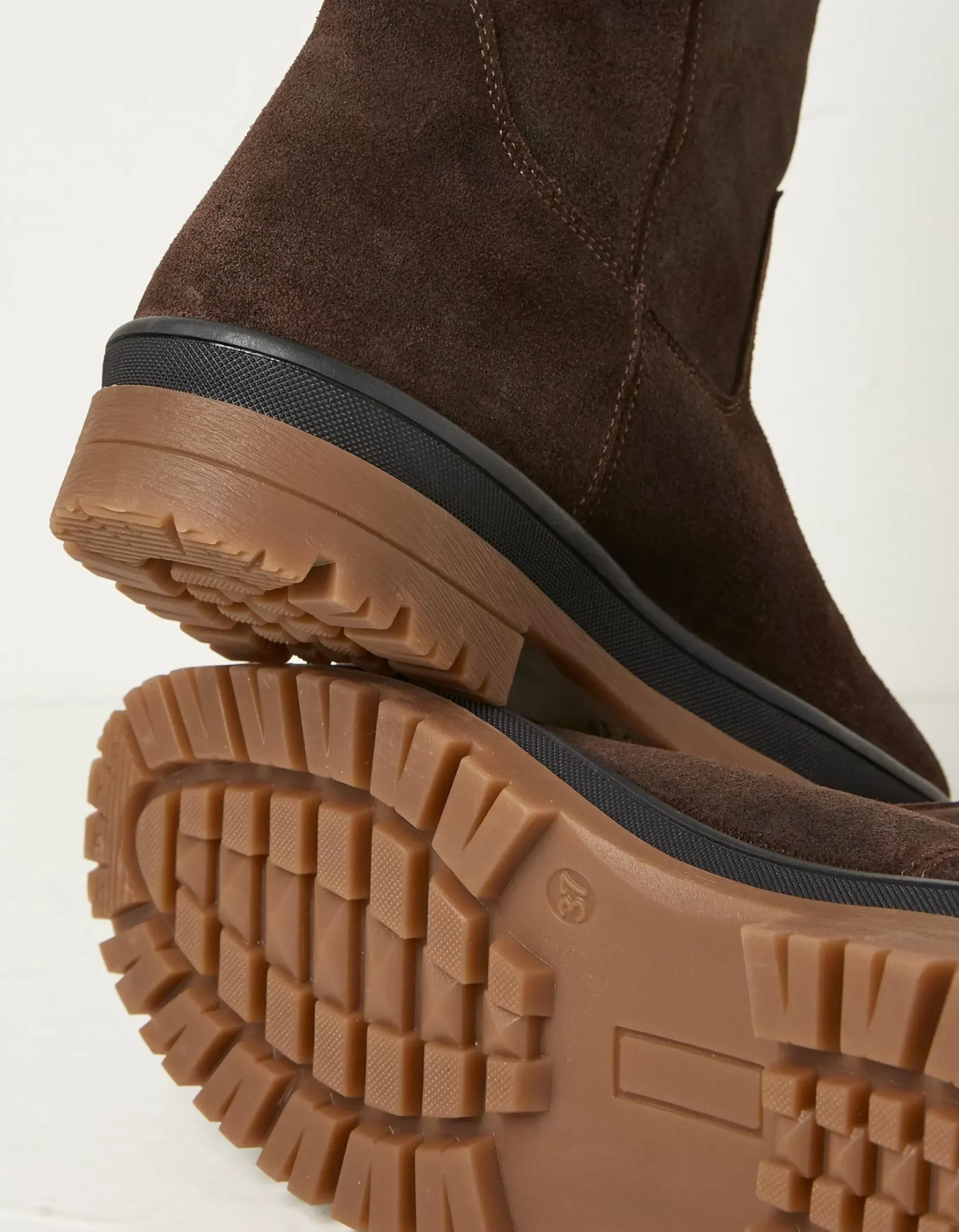 FatFace Tabitha Midheight Walking Boot Chocolate Brown Clearance