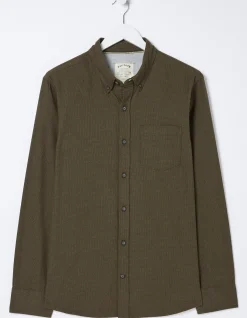 FatFace Tadlow Puppytooth Shirt Olive Green Online