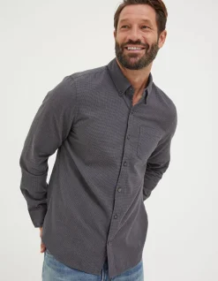 FatFace Tadlow Puppytooth Shirt Dark Grey Online
