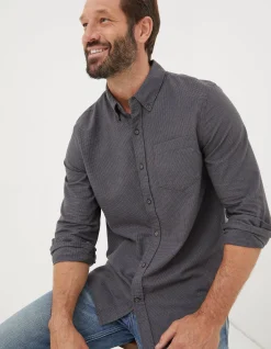 FatFace Tadlow Puppytooth Shirt Dark Grey Online