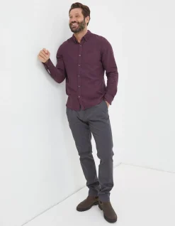 FatFace Tadlow Shirt Burg Marl Clearance