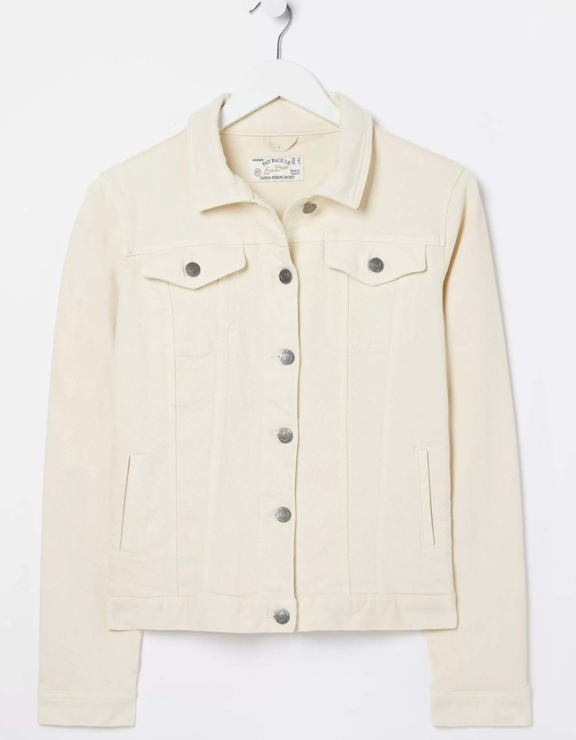 FatFace Tasha Denim Jacket Ecru Outlet