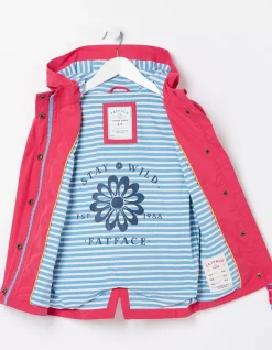 FatFace Tate Waterproof Coat Dark Pink Online