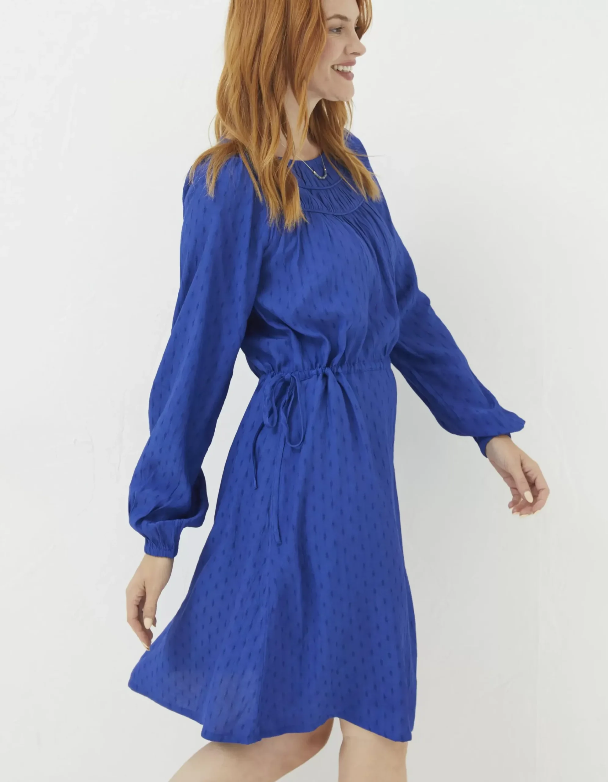 FatFace Taylor Dress Bright Blue Clearance