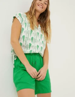 FatFace Tenby Linen Short Bright Green Best