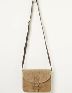 FatFace The Avery Shearling Crossbody Bag Natural Online
