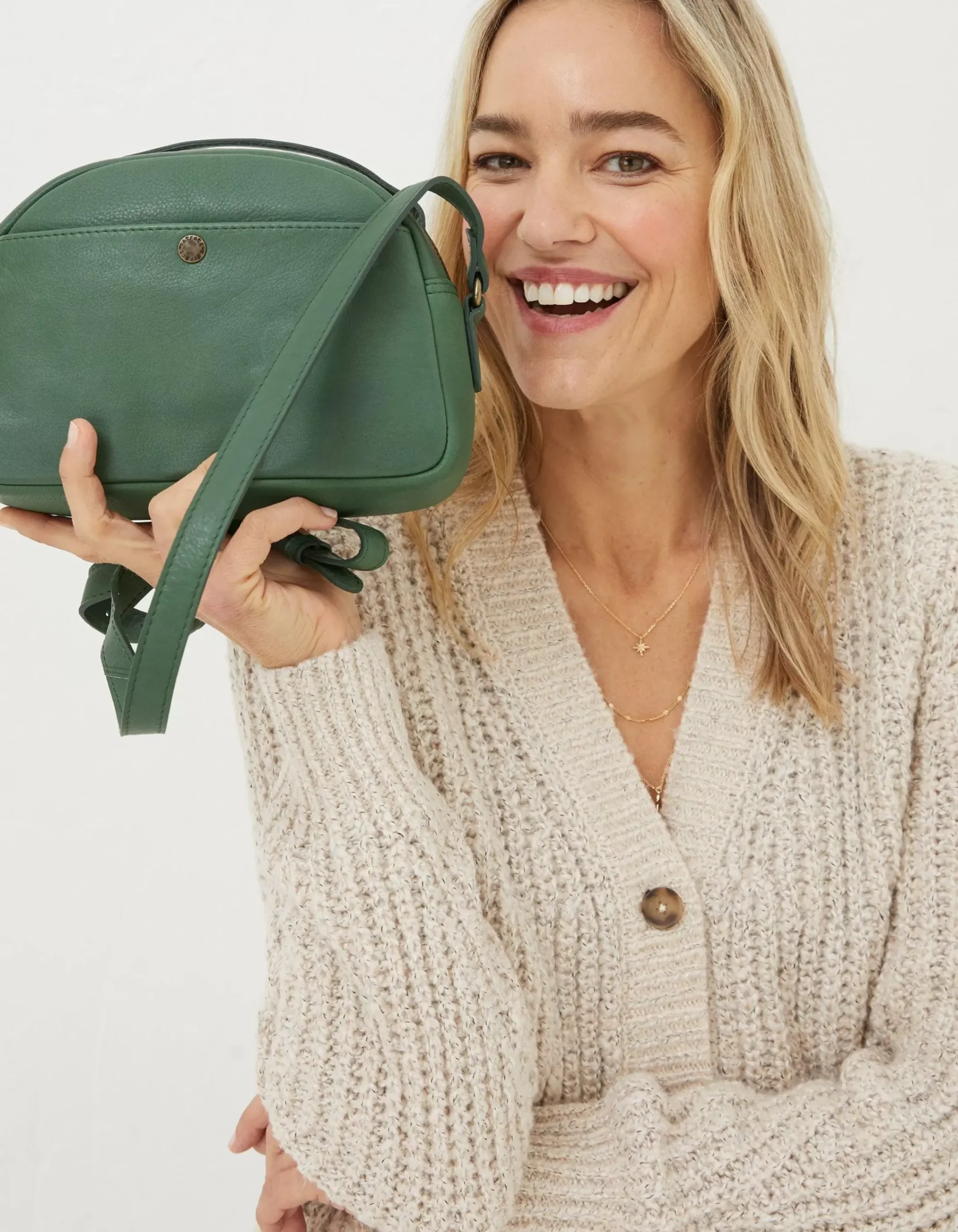 FatFace The Callie Crossbody Bag Green Outlet