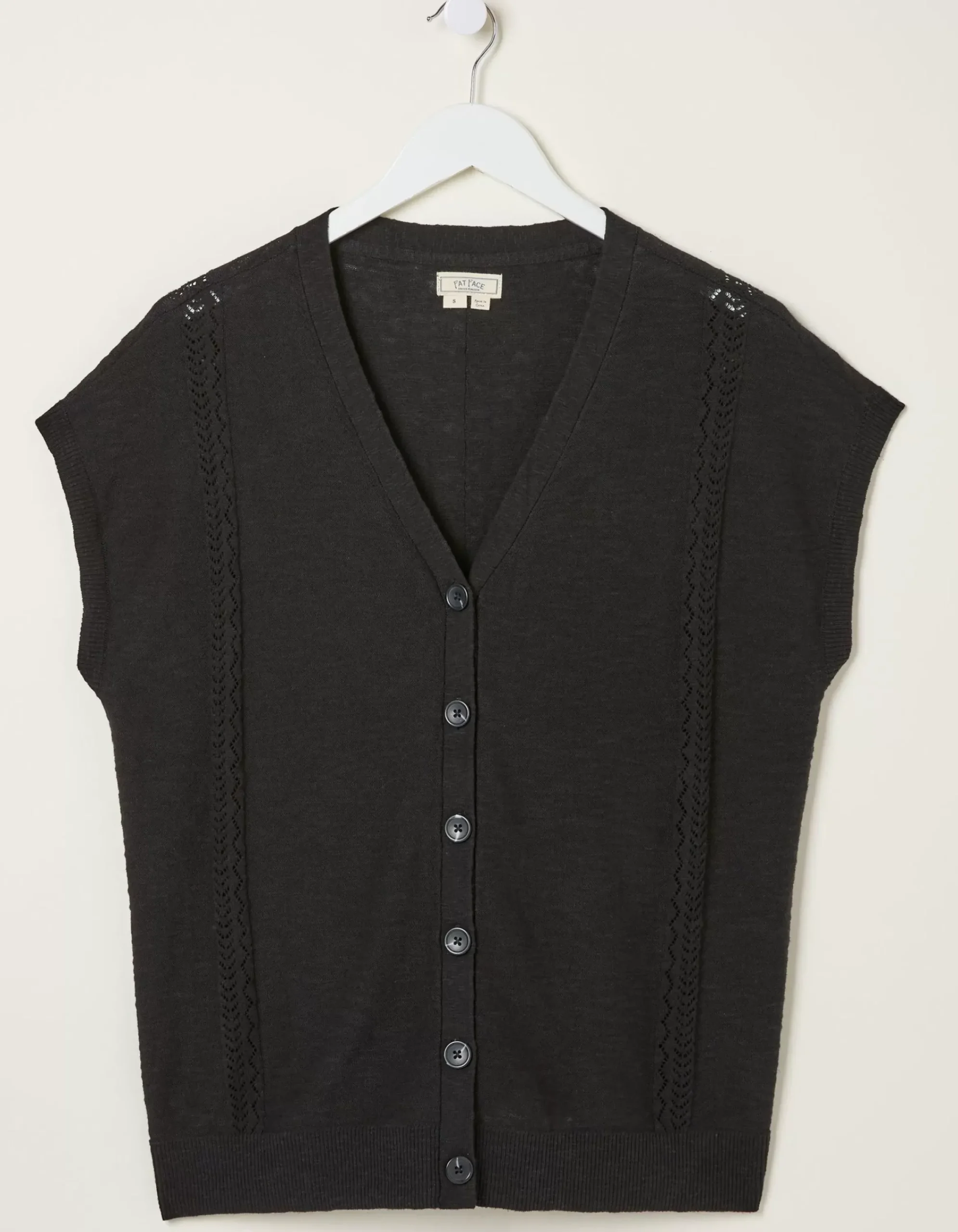 FatFace Thea Button Cardi Black Online