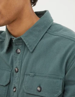 FatFace Thompson Smock Overshirt Green New