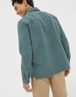 FatFace Thompson Smock Overshirt Green New