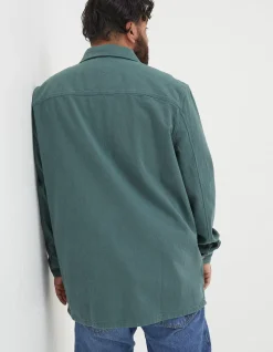 FatFace Thompson Smock Overshirt Green New