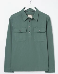 FatFace Thompson Smock Overshirt Green New