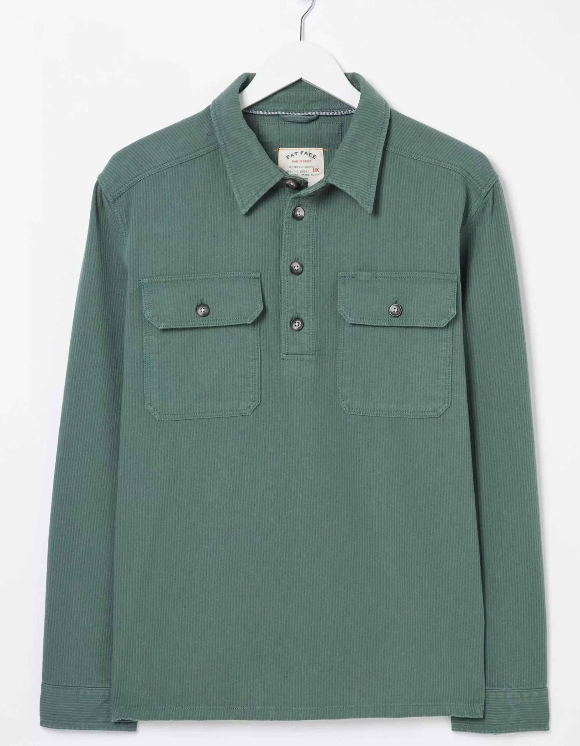 FatFace Thompson Smock Overshirt Green New