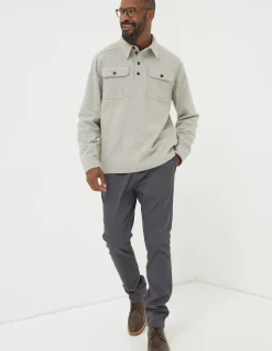 FatFace Thompson Smock Shirt Grey Marl Discount