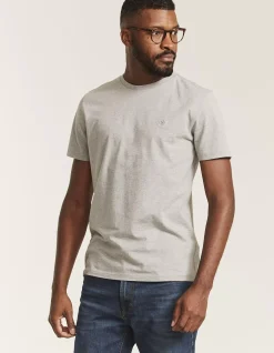 FatFace Three Pack Crew Neck T-Shirts Charcoal Grey Clearance