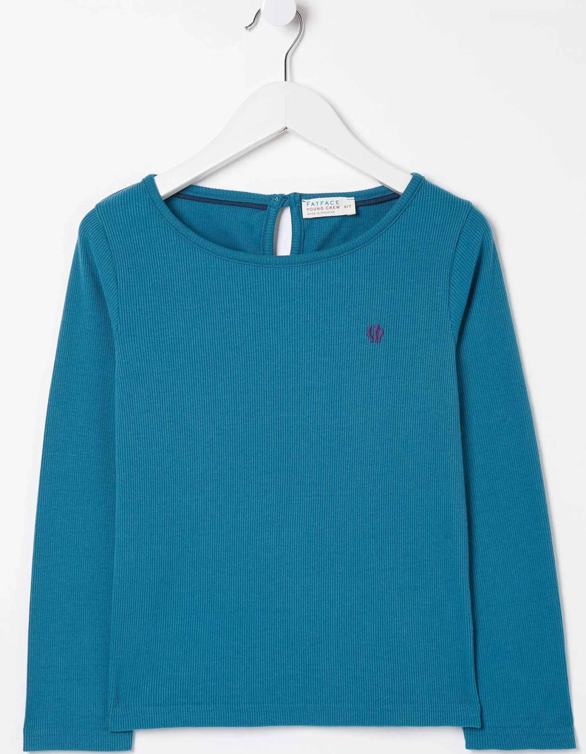 FatFace Three Pack Long Sleeve T-Shirts Teal Green Hot