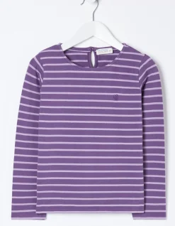 FatFace Three Pack Stripe T-Shirts Berry Pink