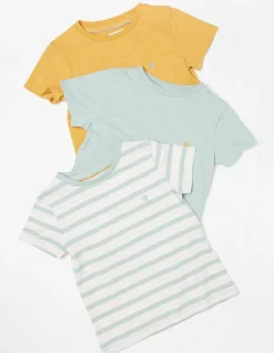 FatFace Three-Pack Short Sleeve T-Shirts Golden Yellow Sale