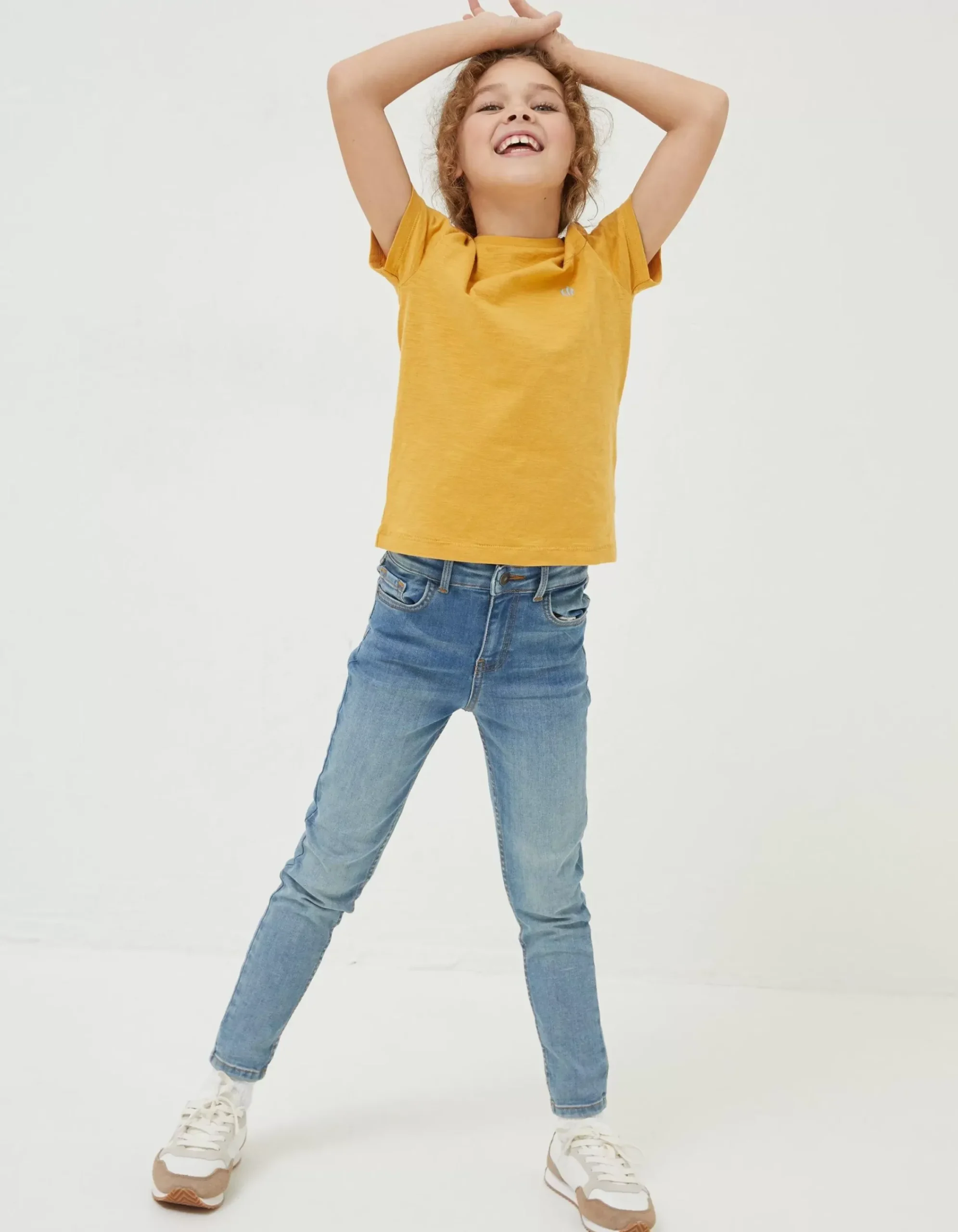 FatFace Three-Pack Short Sleeve T-Shirts Golden Yellow Sale
