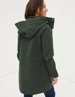 FatFace Tiegan Waterproof Coat Green New