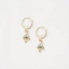 FatFace Toadstool Drop Earrings Gold Clearance
