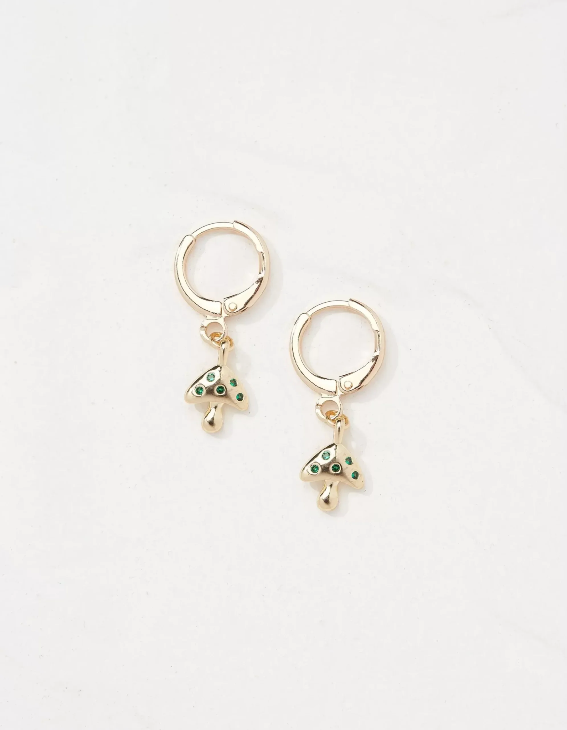 FatFace Toadstool Drop Earrings Gold Clearance
