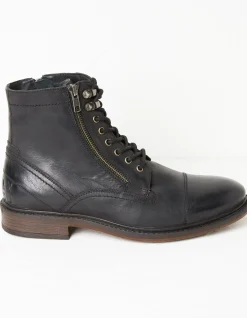 FatFace Toby Lace Up Ankle Boots Black Online