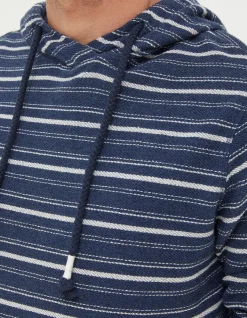 FatFace Trescoe Fine Stripe Hoodie Navy Hot