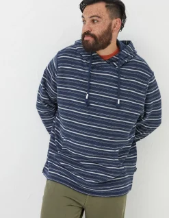 FatFace Trescoe Fine Stripe Hoodie Navy Hot