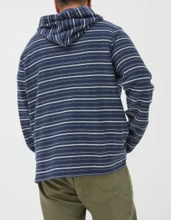 FatFace Trescoe Fine Stripe Hoodie Navy Hot