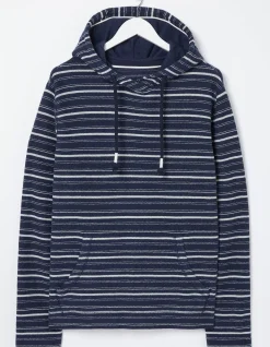 FatFace Trescoe Fine Stripe Hoodie Navy Hot